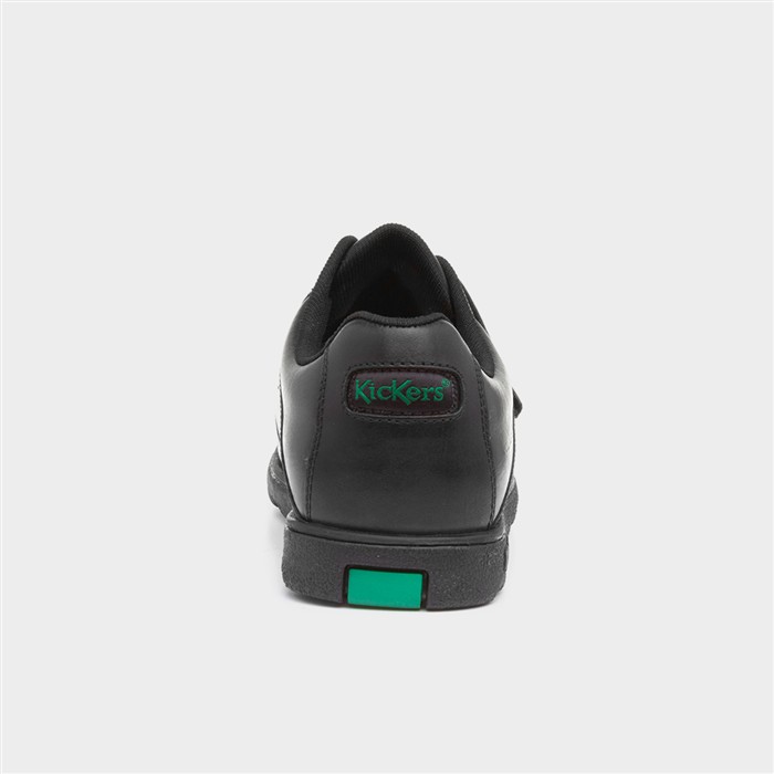 Fragma Boys Black Leather Easy Fasten Shoe