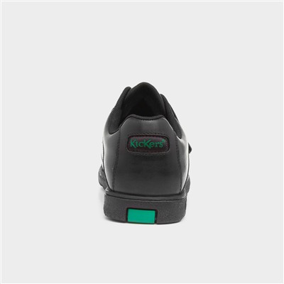 Fragma Boys Black Leather Easy Fasten Shoe