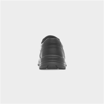 Boys Black Slip On School Shoes