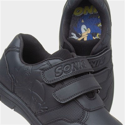 Speedy Boys Black School Shoe