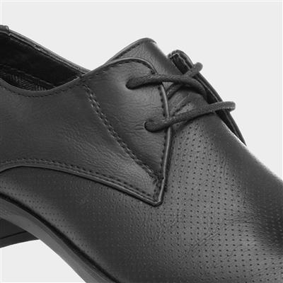 Ron Boys Formal Lace Up Shoe in Black