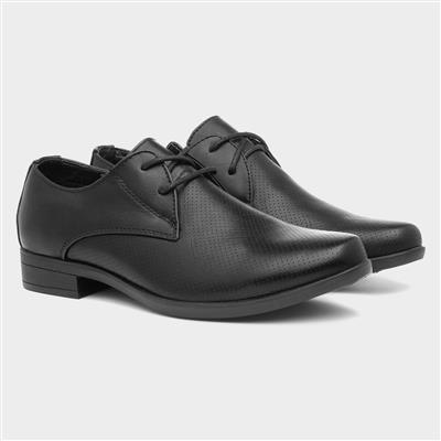 Ron Boys Formal Lace Up Shoe in Black