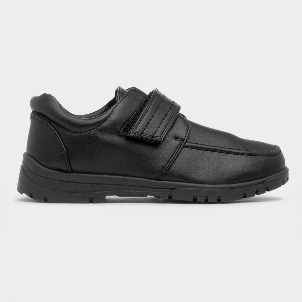 Jake Boys Black Easy Fasten Shoe