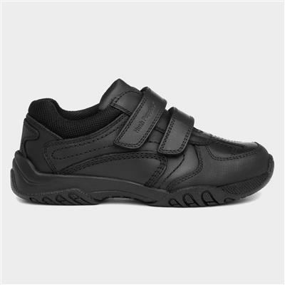 Jezza Boys Black Leather Shoe