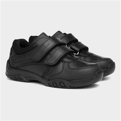 Jezza Boys Black Leather Shoe