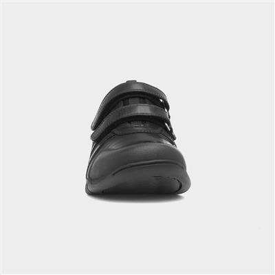 Josh Boys Black School Shoe