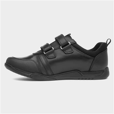 Josh Boys Black School Shoe