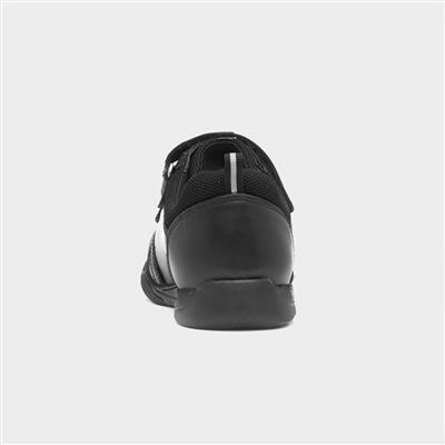 Josh Boys Black School Shoe