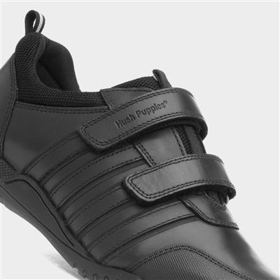 Josh Boys Black School Shoe