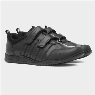 Josh Boys Black School Shoe