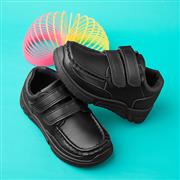 Trux Fawster Boys Black Easy Fasten School Shoe (Click For Details)