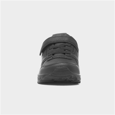 Ronnie Kids Black Easy Fasten Trainer