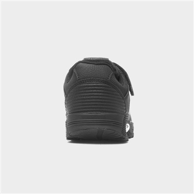 Ronnie Kids Black Easy Fasten Trainer