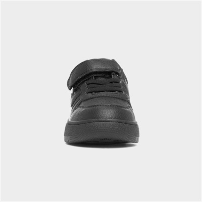 Ronaldinho Kids Black Easy Fasten Shoe