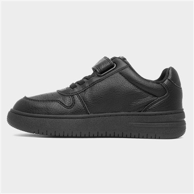 Ronaldinho Kids Black Easy Fasten Shoe