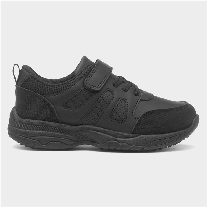 Boys' Black Easy Fasten Shoes