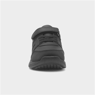 Boys' Black Easy Fasten Shoes