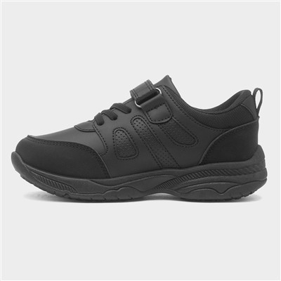 Boys' Black Easy Fasten Shoes