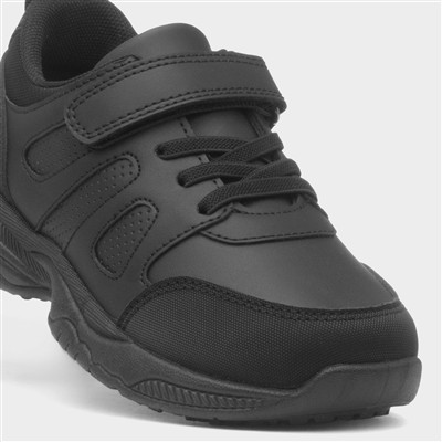 Boys' Black Easy Fasten Shoes