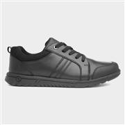 Hush Puppies Washington Boys Black Leather Shoe (Click For Details)