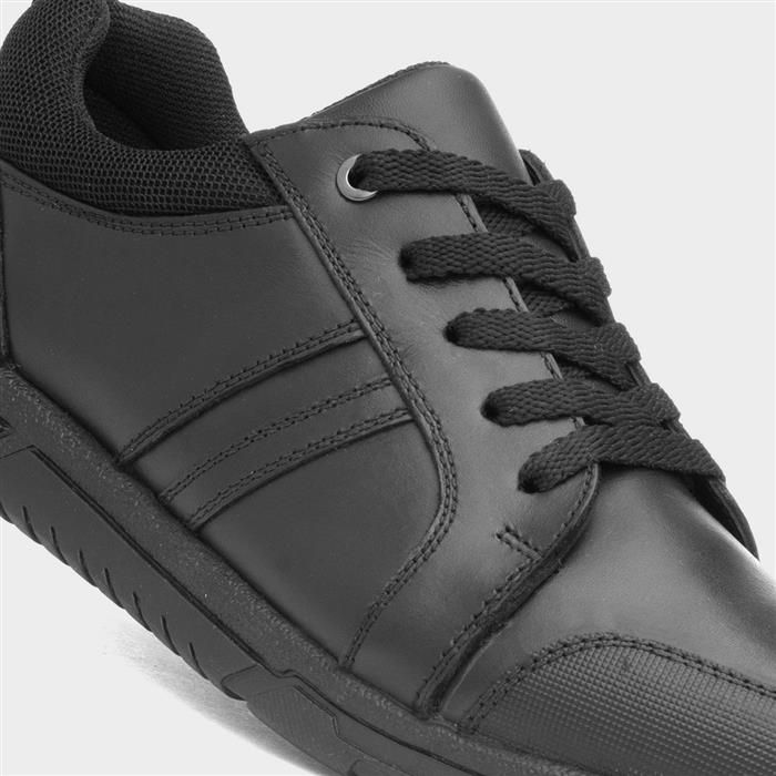 Washington Boys Black Leather Shoe
