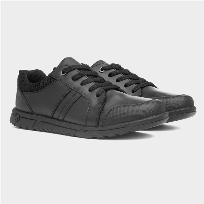 Washington Boys Black Leather Shoe