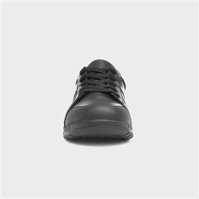 Washington Boys Black Leather Shoe