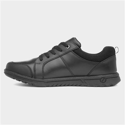 Washington Boys Black Leather Shoe