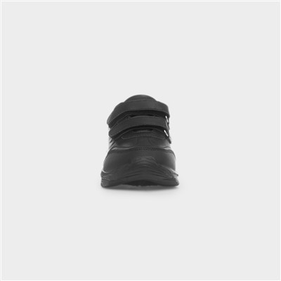 Boys Black Double Easy Fasten EVA Shoe