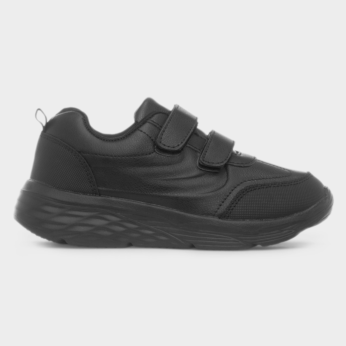 Boys Black Double Easy Fasten EVA Shoe