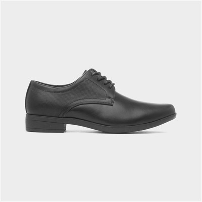 Carlo Boys Black Lace Up School Shoe