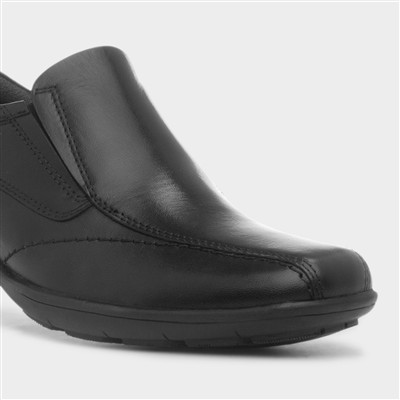 Dumfries Boys Black Leather Shoe