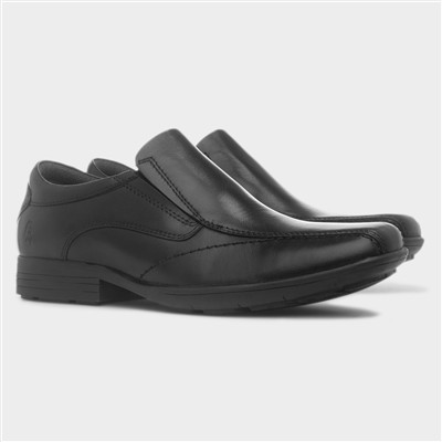 Dumfries Boys Black Leather Shoe
