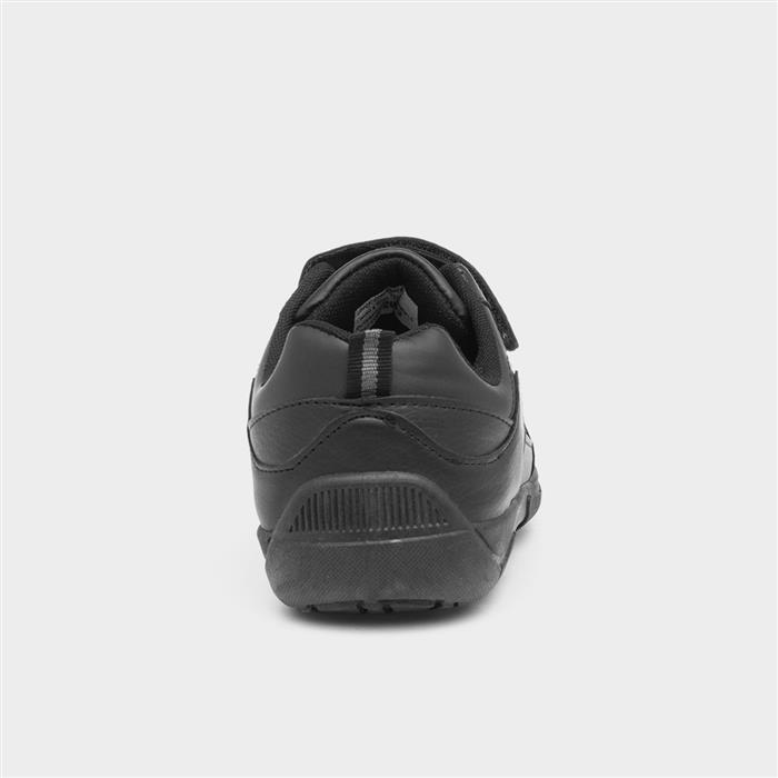 Boys' Black Easy Fasten School Shoe