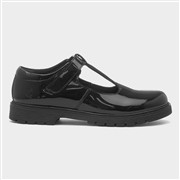 Hush Puppies Gracie Girls Black Leather Shoe (Click For Details)