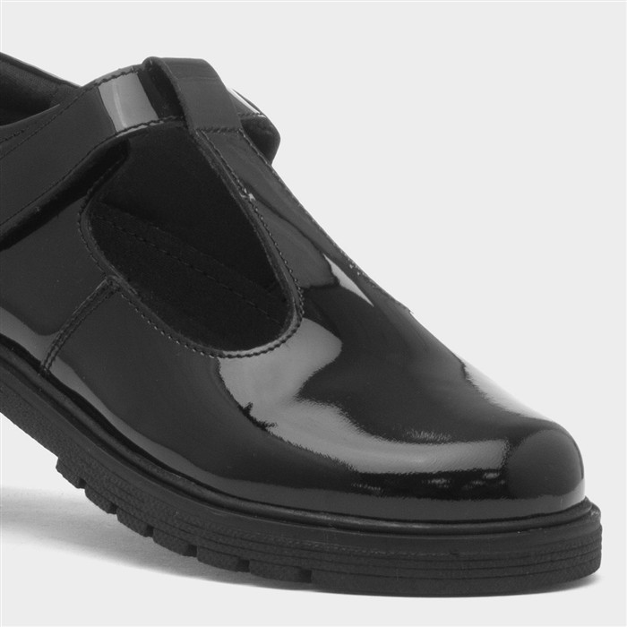 Gracie Girls Black Leather Shoe