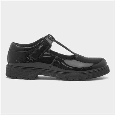 Gracie Girls Black Leather Shoe