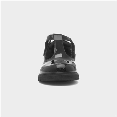 Gracie Girls Black Leather Shoe