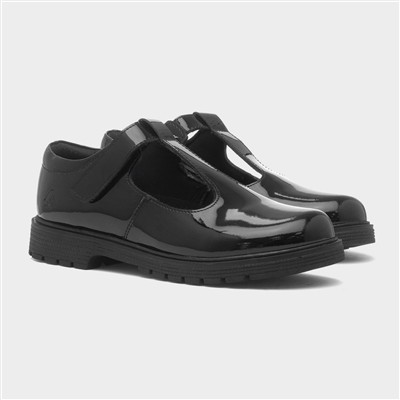 Gracie Girls Black Leather Shoe