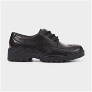 Geox J Casey G N Kids Black Lace Up Leather Shoe (Click For Details)