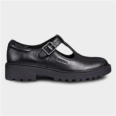 J Casey Kids Black Leather Shoe Sizes 32-39