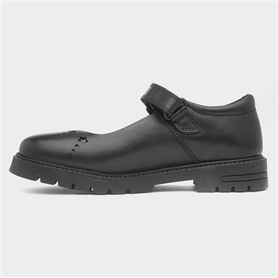Sabrina Girls Black School Shoe