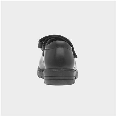 Sabrina Girls Black School Shoe