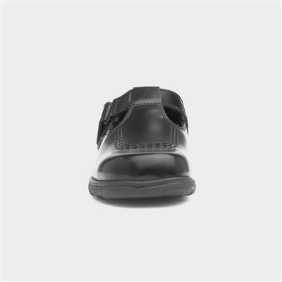 Fragma Girls Black Leather School Shoes
