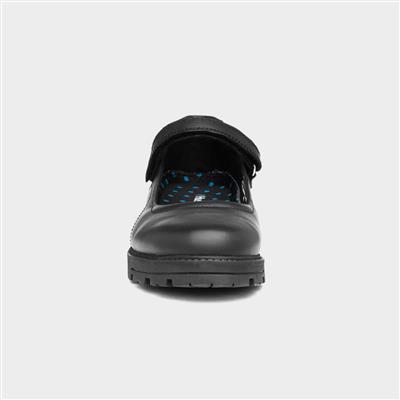 Talisman Girls Black Leather Shoe