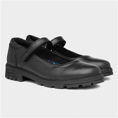 Talisman Girls Black Leather Shoe