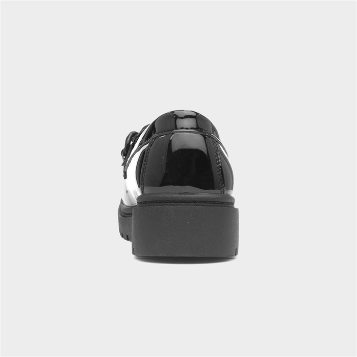 Lucie Girls Black Patent School Shoe
