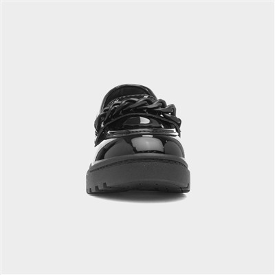 Lucie Girls Black Patent School Shoe