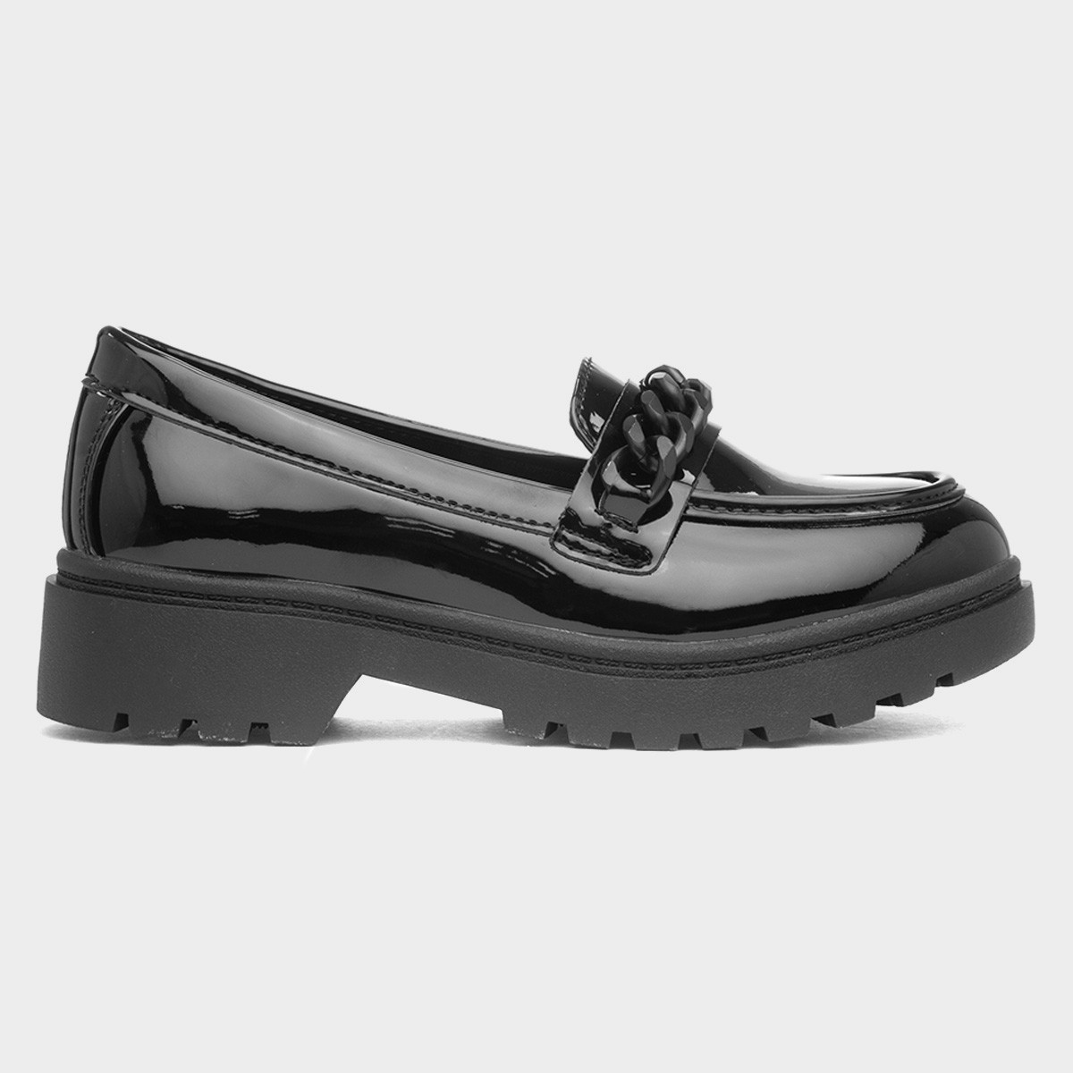Lucie Girls Black Patent School Shoe