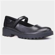 Geox J Casey G. P Girls Leather Shoe in Black (Click For Details)